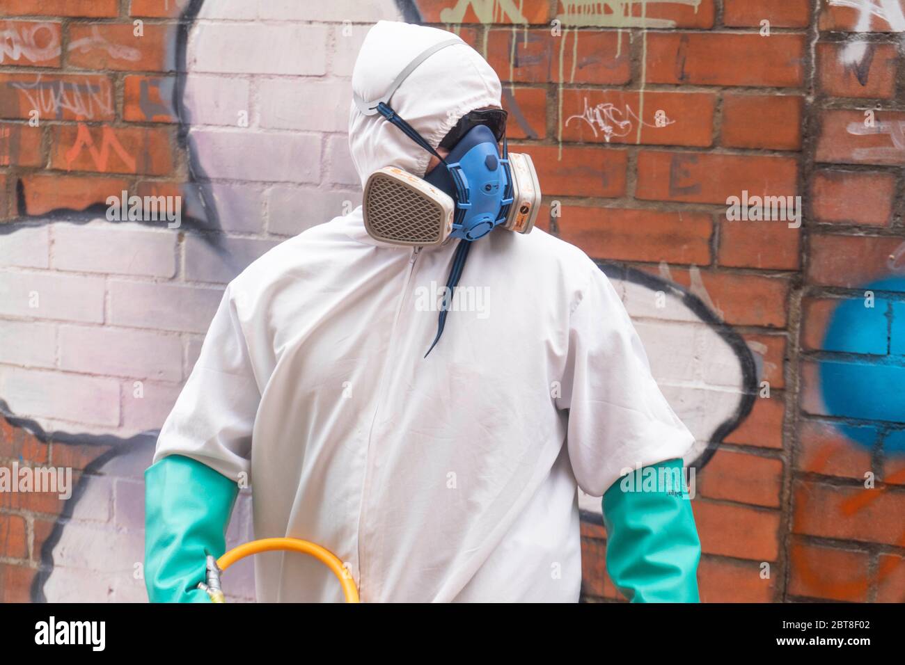 Bogota, Colombia. 23rd May, 2020. Soldiers from the Military Police Battalion during a cleaning, disinfection and spraying session in the La Mariposa Mariposa sector to counter the spread of the corona virus, COVID 19. Credit: Daniel Garzon Herazo/ZUMA Wire/Alamy Live News Stock Photo