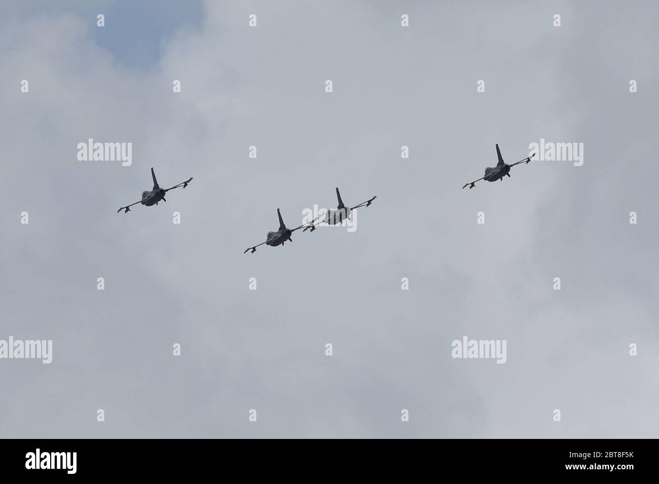 Boca Raton, FL, USA. 23rd May, 2020. USAF 482nd Fighter Wing fly's over south Florida Hospitals to pay tribute to Healthcare workers and First Responders during the COVID-19 pandemic on May 23, 2020 in Boca Raton, Florida. Credit: Mpi04/Media Punch/Alamy Live News Stock Photo