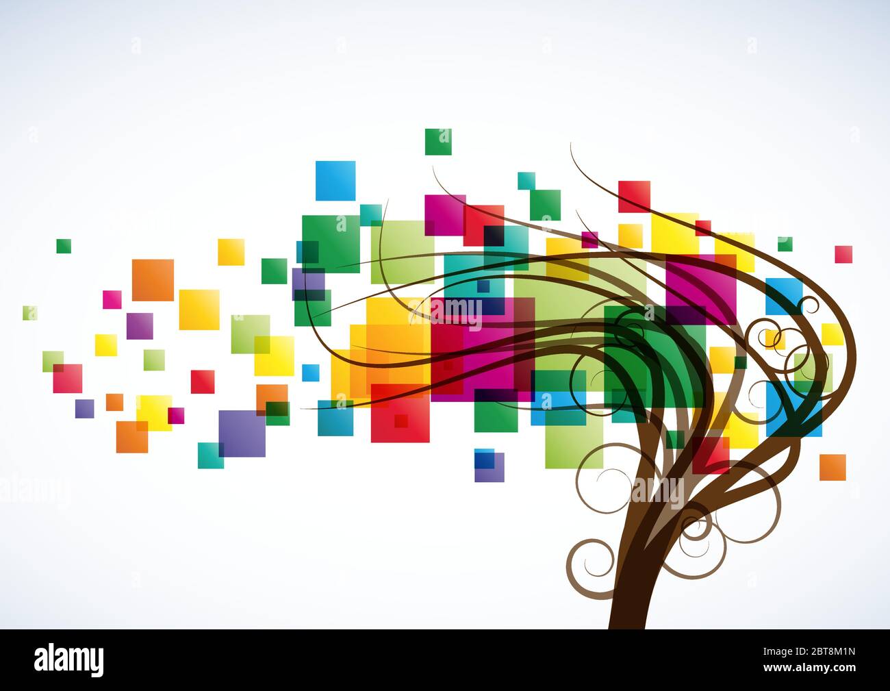 Vector Digital tree Stock Vector Image & Art - Alamy