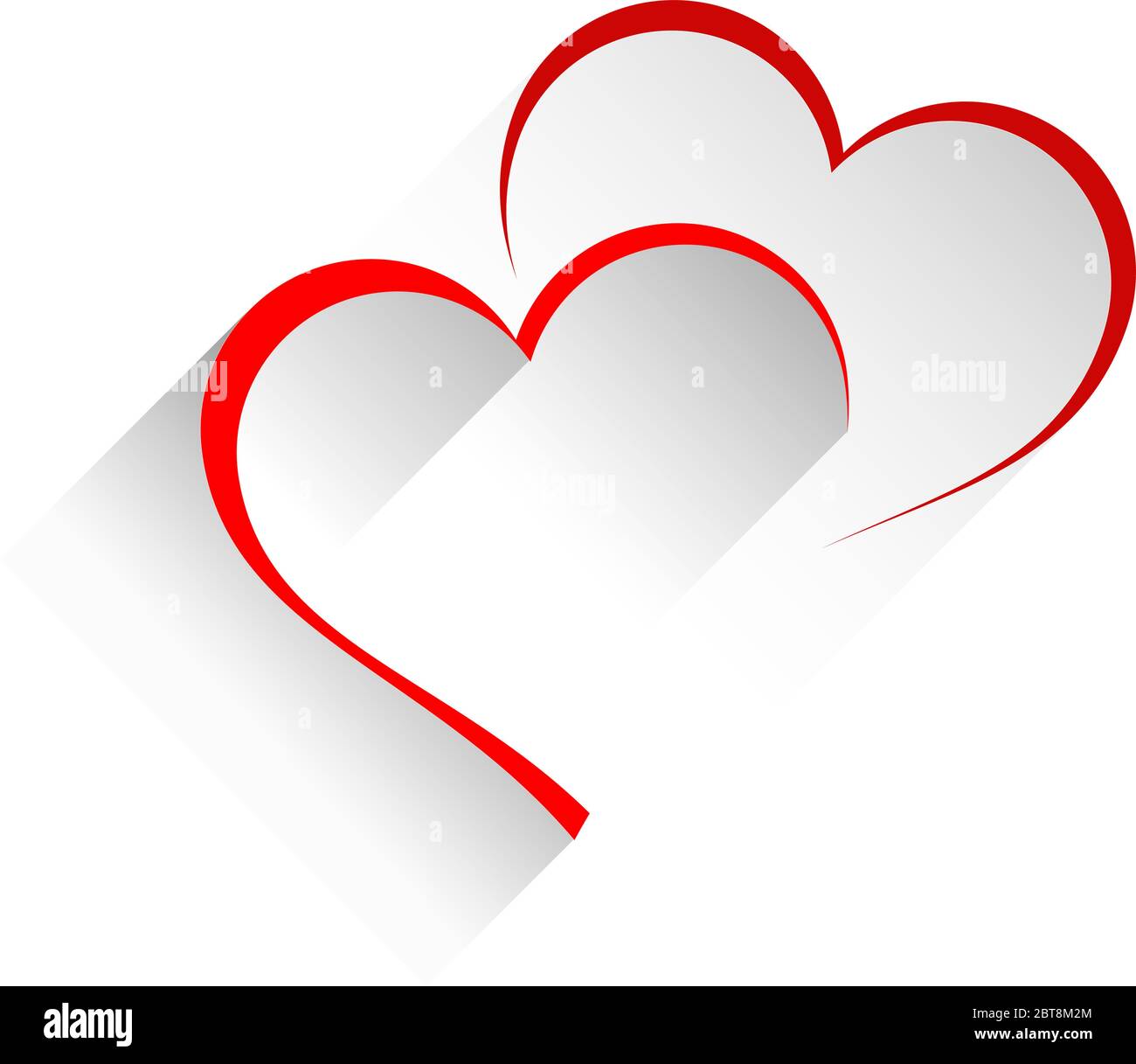 Vector sign two hearts Stock Vector Image & Art - Alamy