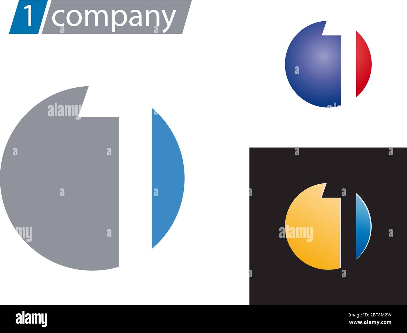 Vector sign spherical number 1 Stock Vector