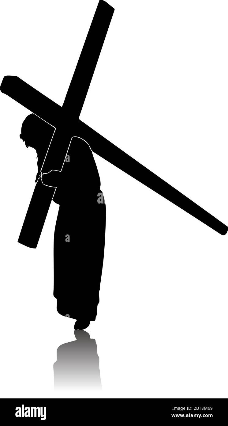 Silhouette of the Passion of Christ Stock Vector