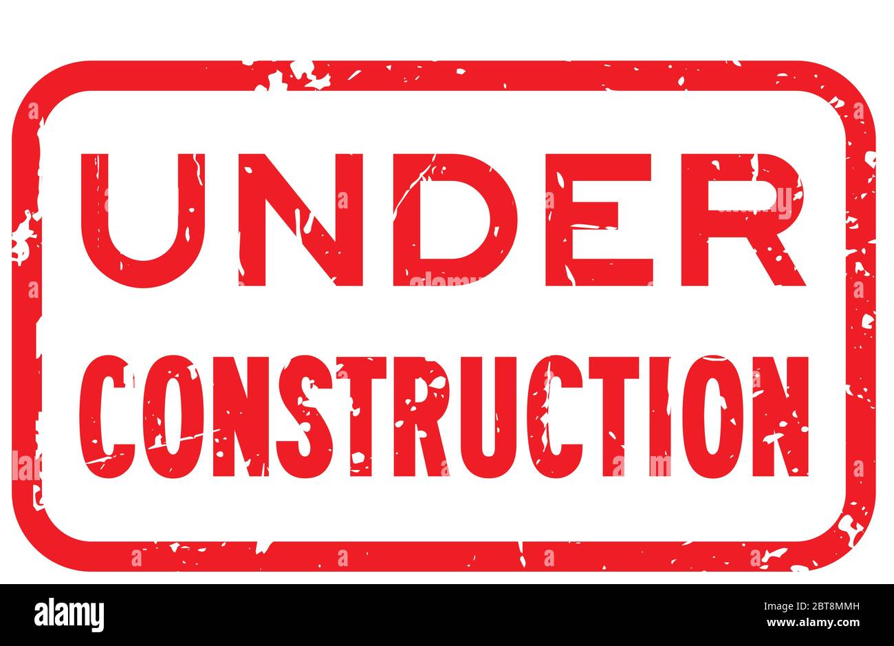 Grunge under construction square rubber seal stamp on white background Stock Vector