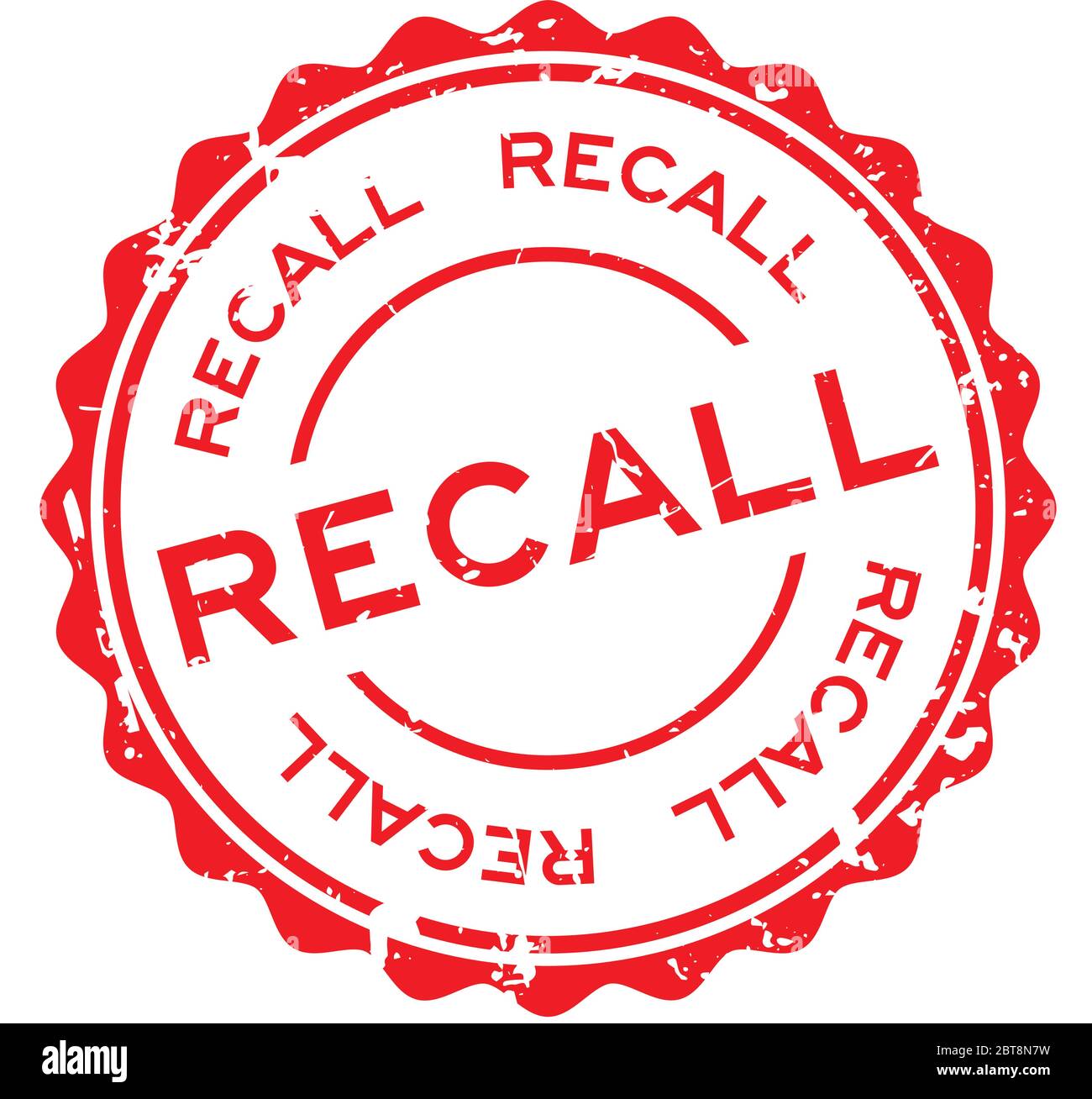 Grunge Red Recall Word Round Rubber Seal Stamp On White Background Stock Vector Image And Art Alamy 3402