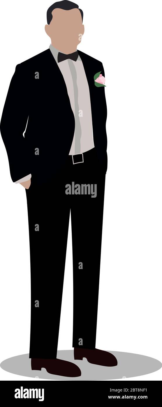 a groom in suit with buttonhole Stock Vector Image & Art - Alamy