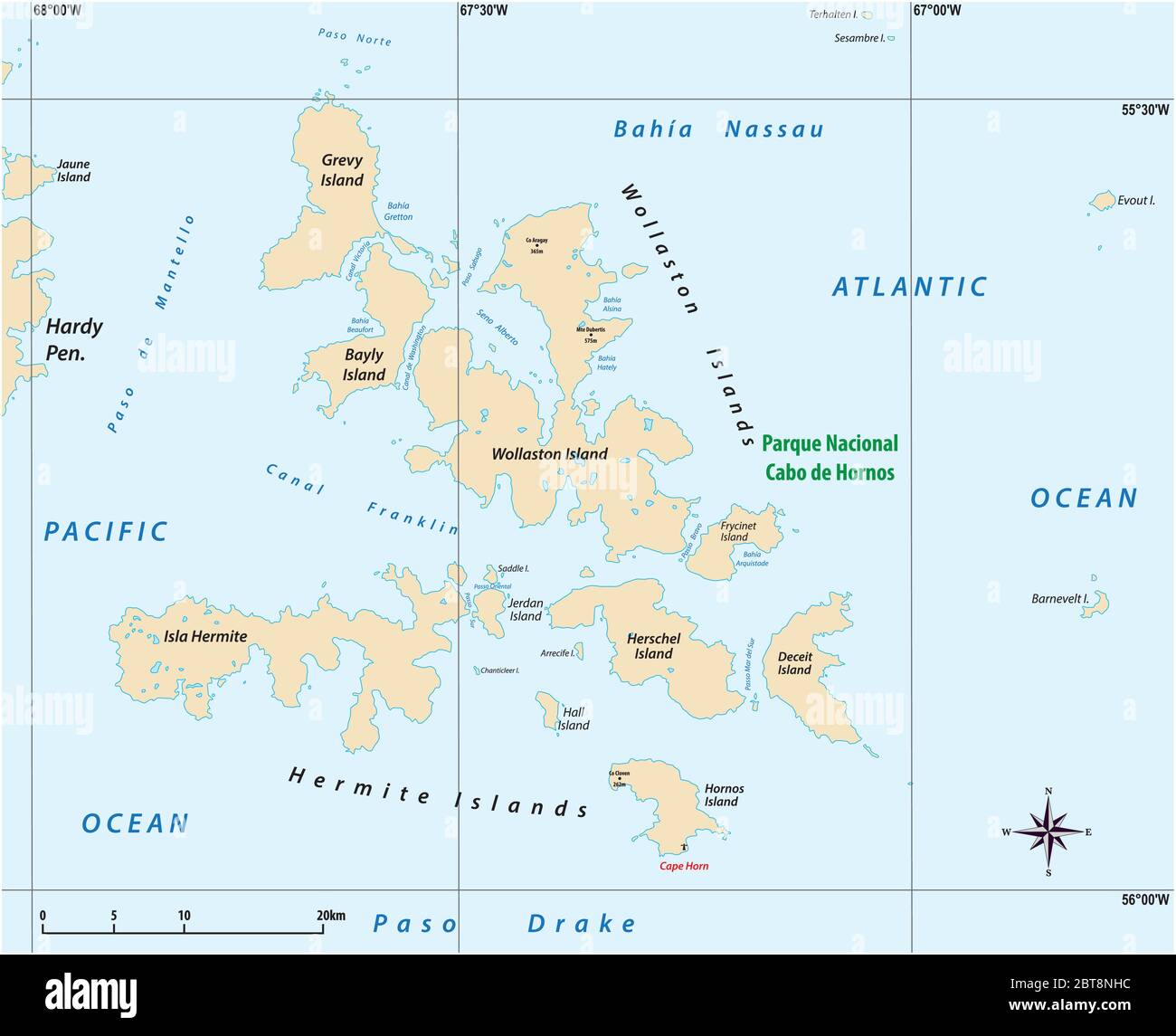 Horn island chile Stock Vector Images Alamy