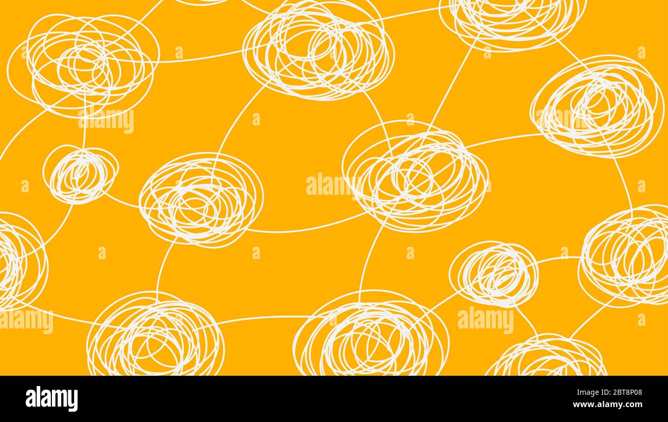 Mind map background. Pattern with tangled tangles. Idea of brainstorm, creative. Backdrop for website Stock Vector