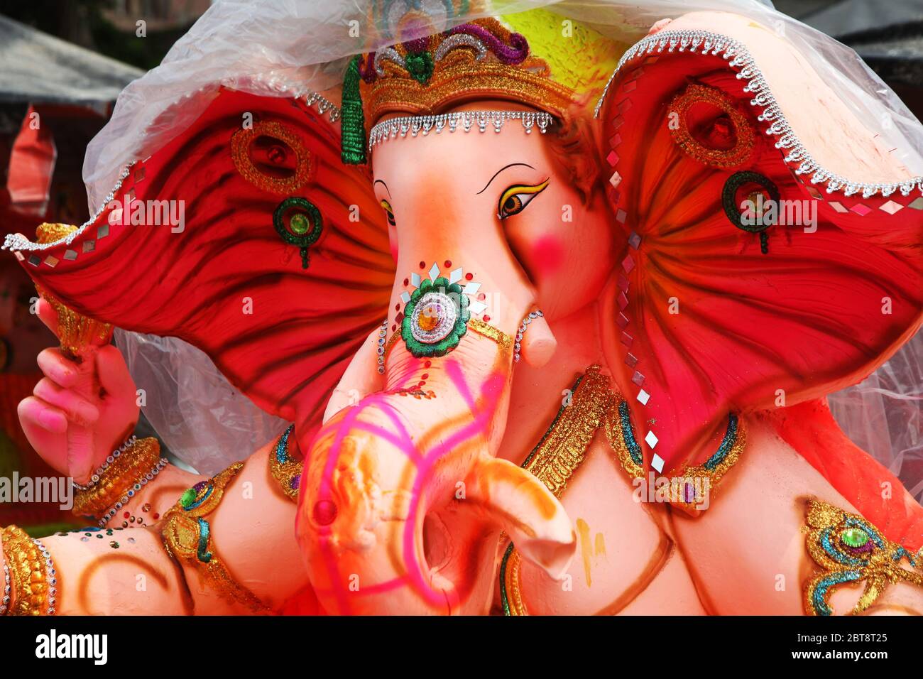 Big Ganesha statue, Closeup idol of Lord Ganesha, Hindu God Ganesha