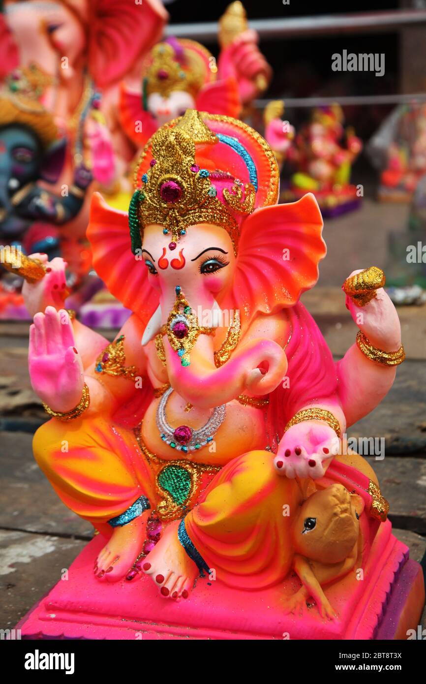 Big Ganesha statue, Close-up - idol of Lord Ganesha, Hindu God ...