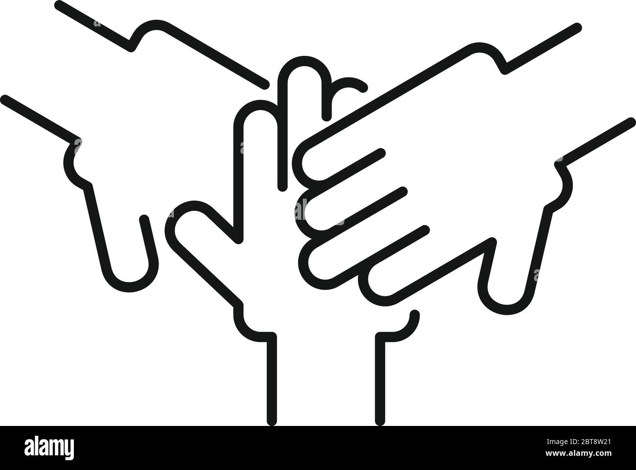 People collaboration icon. Outline people collaboration vector icon for ...