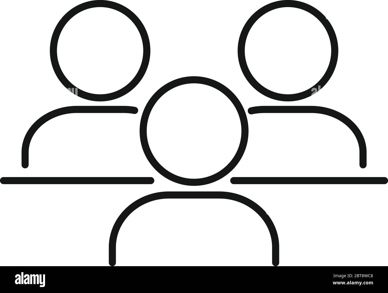 Teamwork Collaboration Icon Outline Teamwork Collaboration Vector Icon For Web Design Isolated 