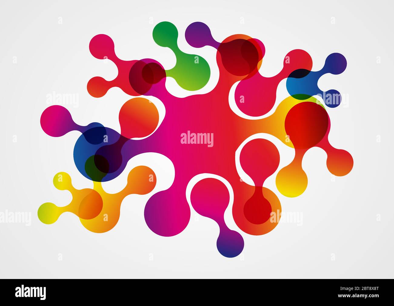 Vector Abstract background with rainbow circles Stock Vector Image ...