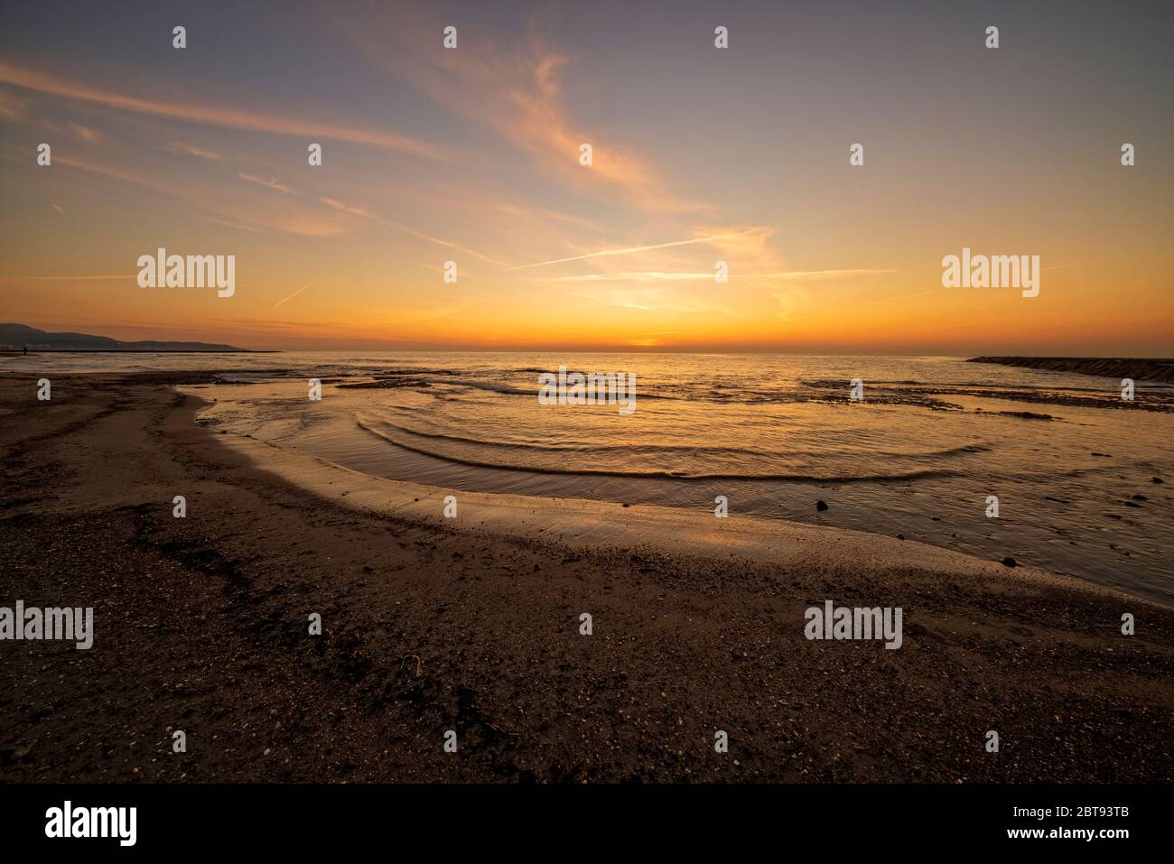 The orange blossom coast during a beautiful sunrise, Spain Stock Photo Alamy