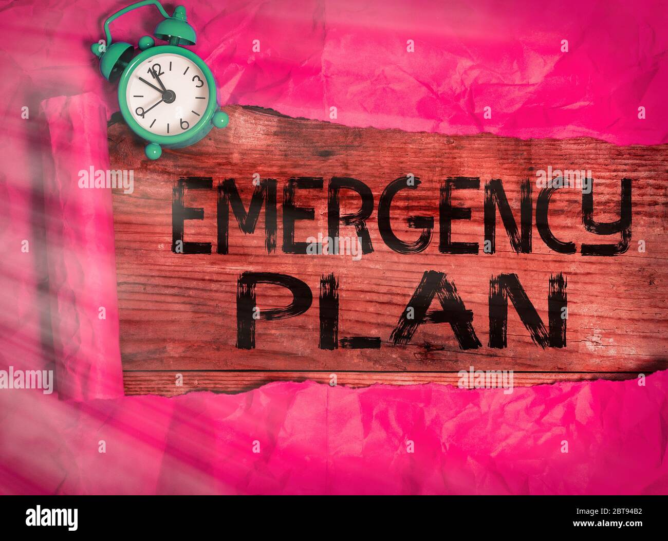 Writing note showing Emergency Plan. Business concept for procedures ...