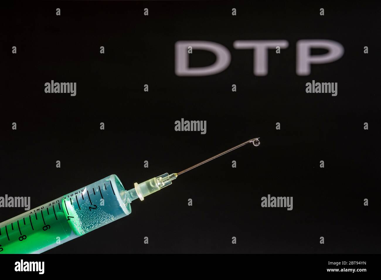 Dtp Injections This photo illustration shows a disposable syringe with hypodermic ...