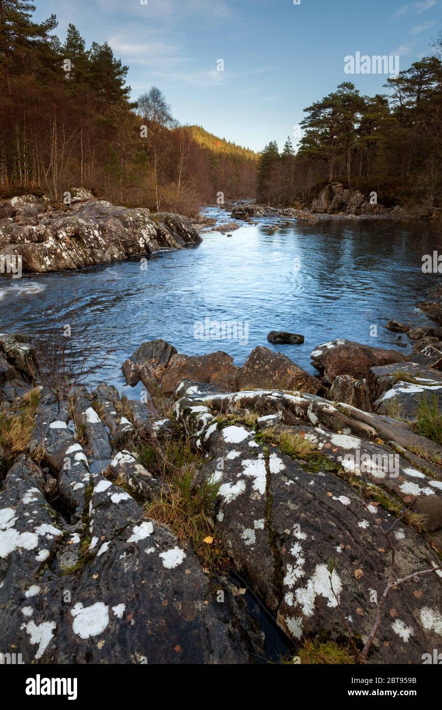 River Affric, Dog Falls, Glen Affric, Highlands, Scotland Stock Photo