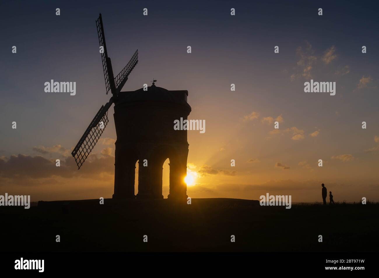 Chesterton Windmill, Warwickshire at sunset Stock Photo