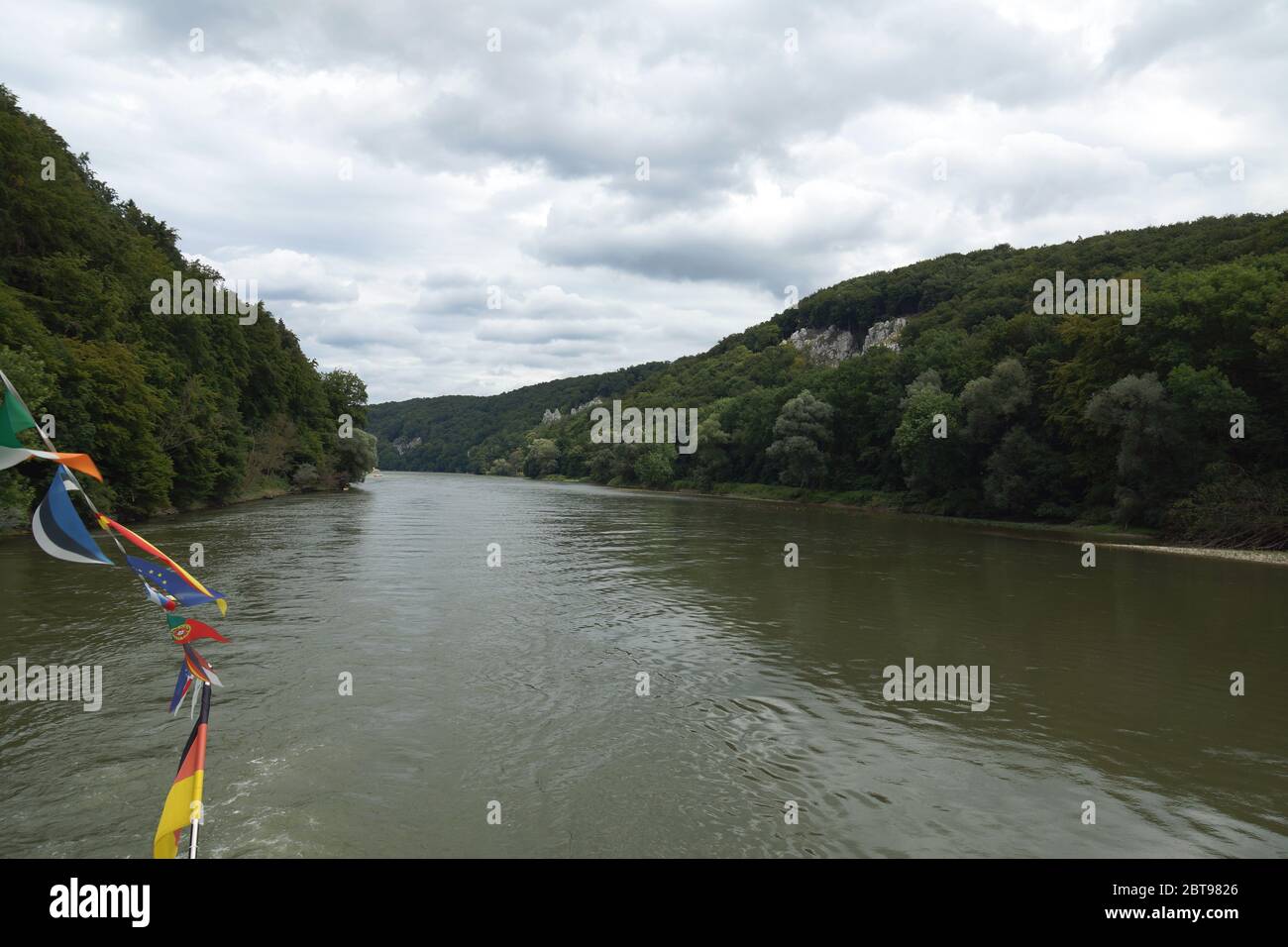 Danube River between Kelheim and Weltenburg during fall Stock Photo