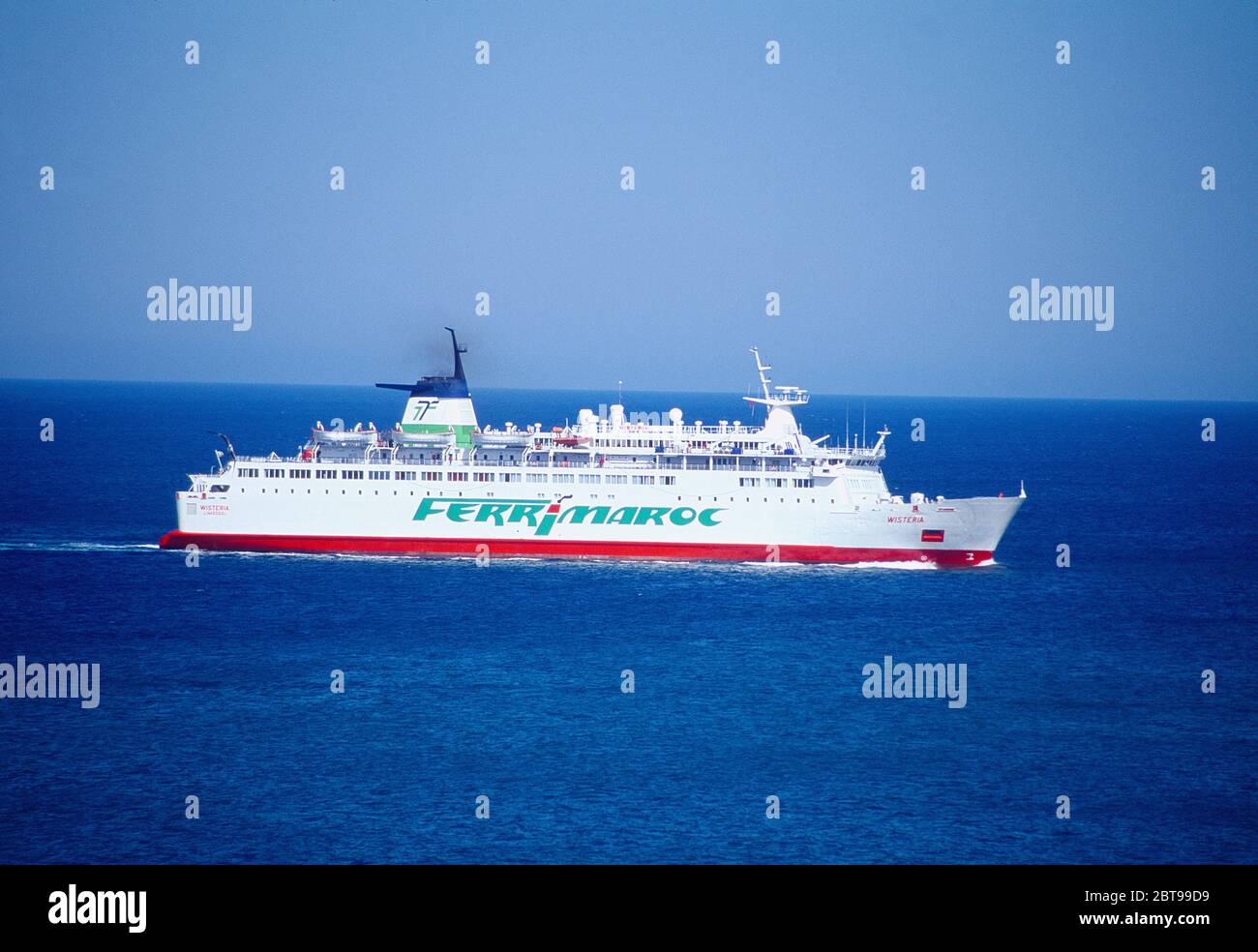 Ferry sailing. Melilla, Spain. Stock Photo