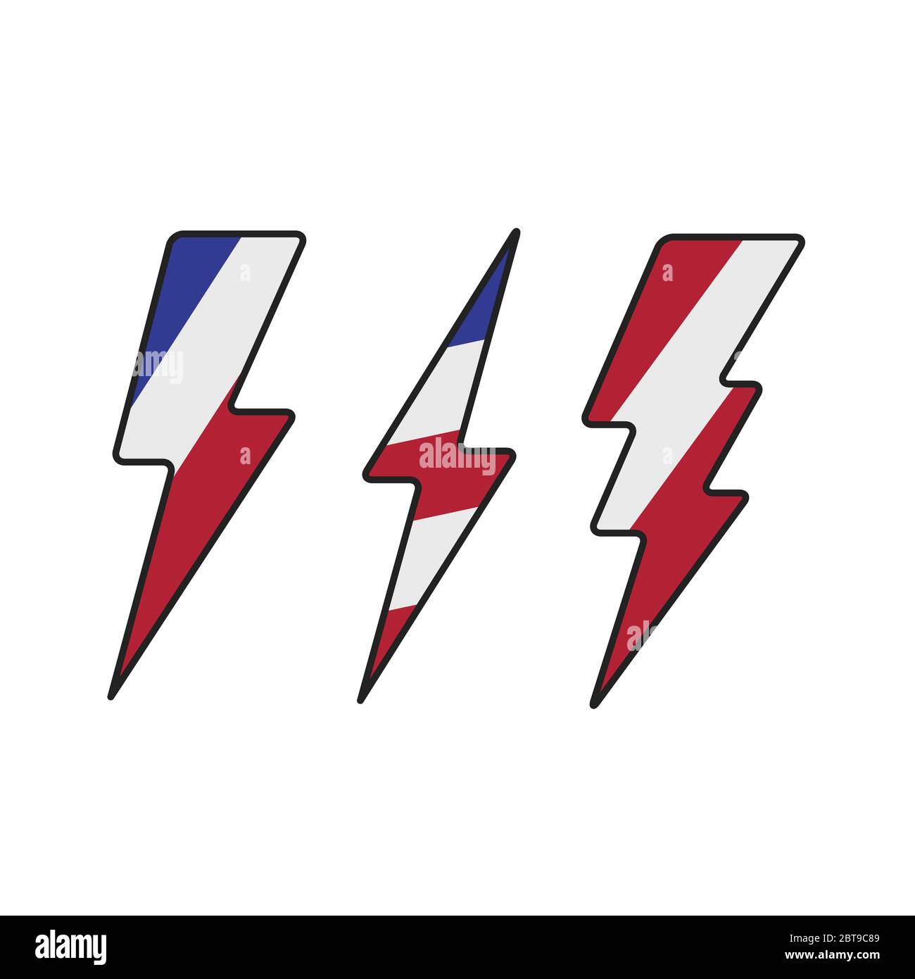 Flash thunderbolt, lightning bolt. The US presidential election 2020