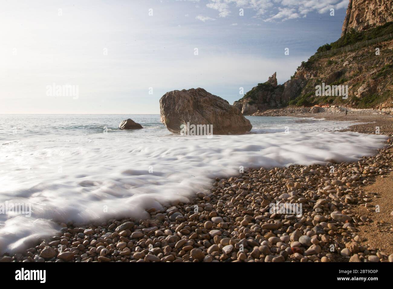 Waves reaching the beach. Stock Photo