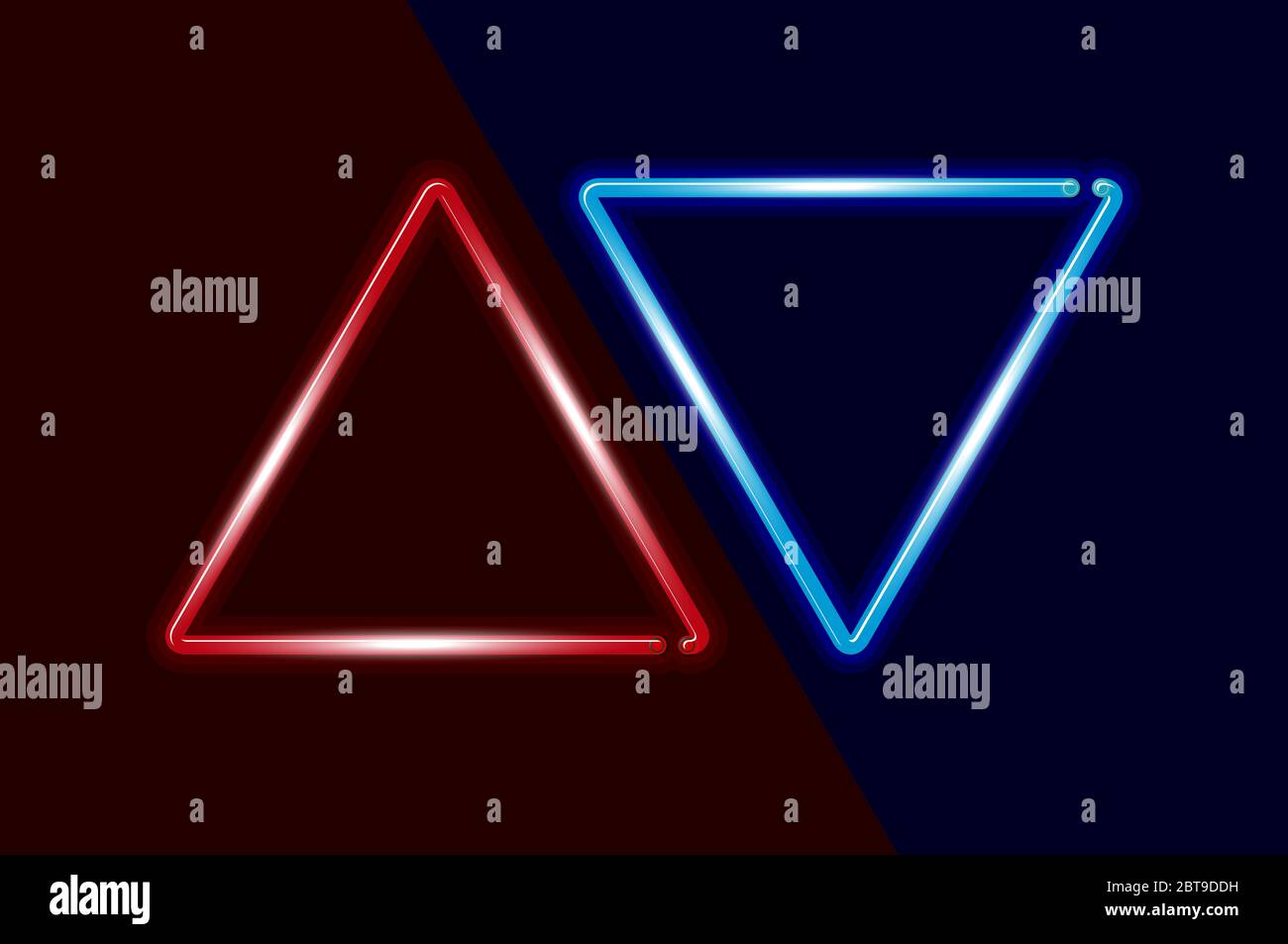 Up and down arrows glowing neon sign or LED strip light. Realistic ...