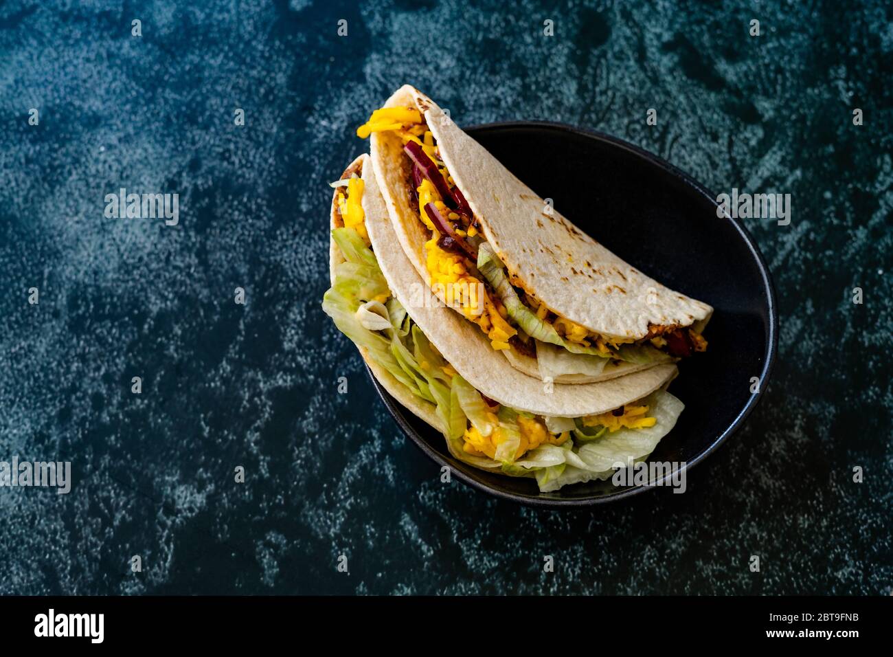 Turkish Mexican Style Taco Cig Kofte with Kidney Beans, Red Onions