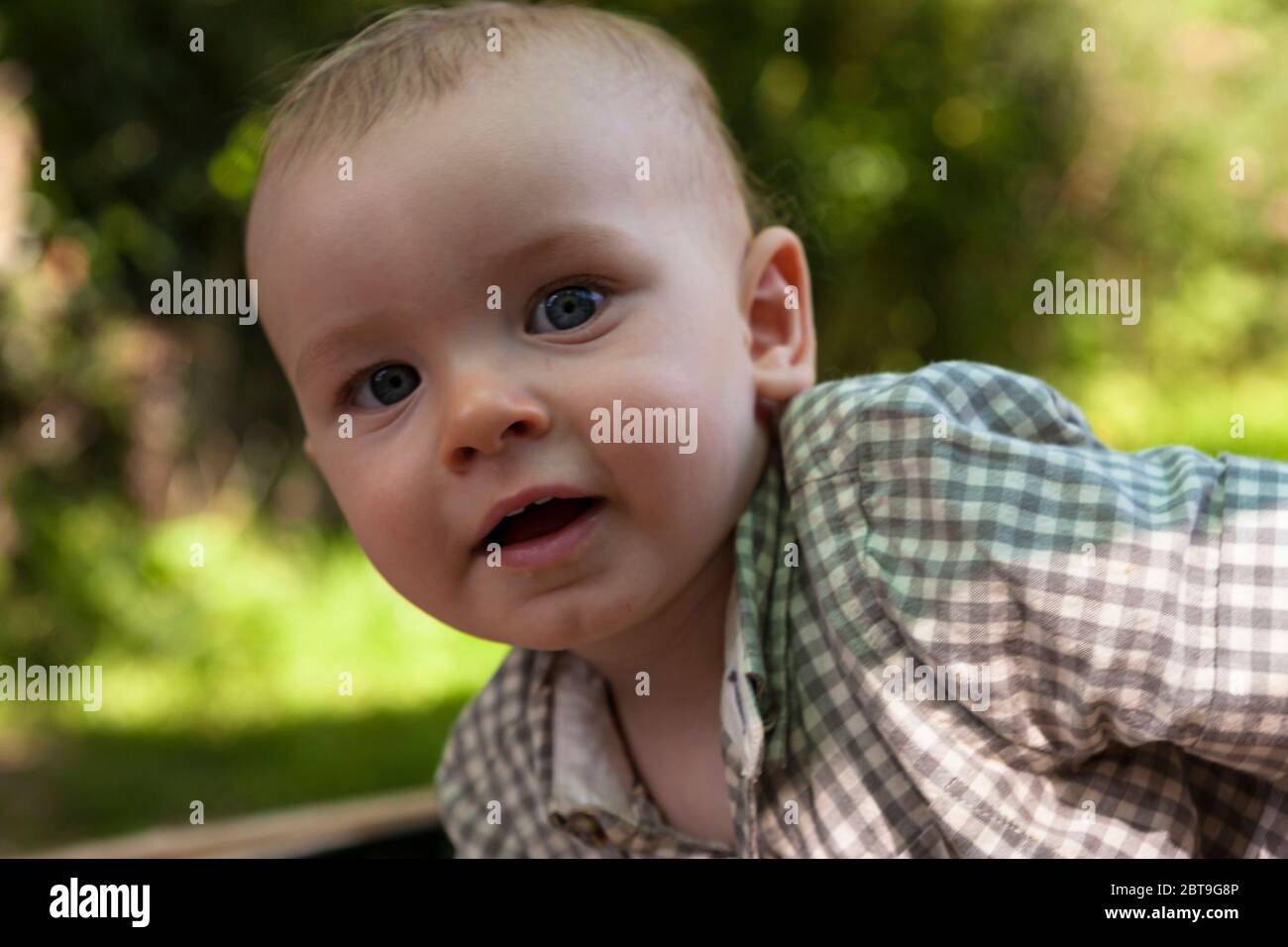 Baby in the country stock image. Image of setting, blond - 983427