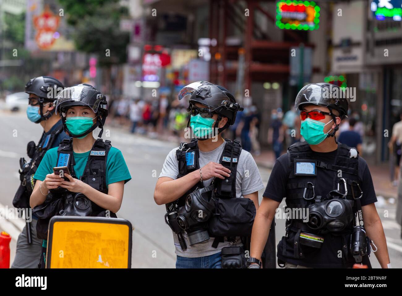 Hong Kong, 24th May 2020. .HK Police. Credit: David Ogg / Alamy Live News Stock Photo