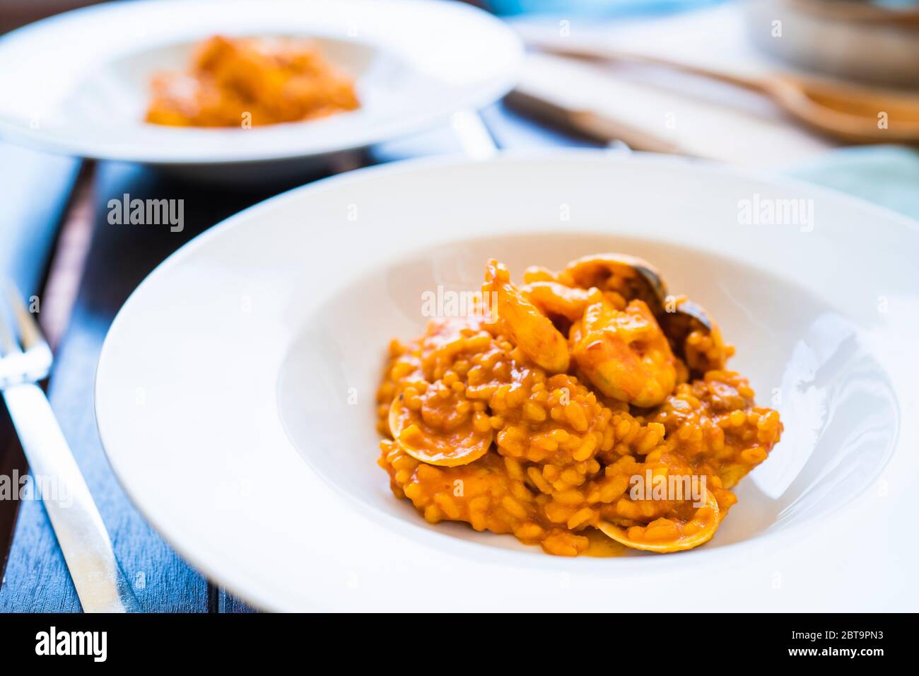 Sweet Rice Menue Stand Delicious dish of typical sweet rice on a restaurant Stock Photo - Alamy