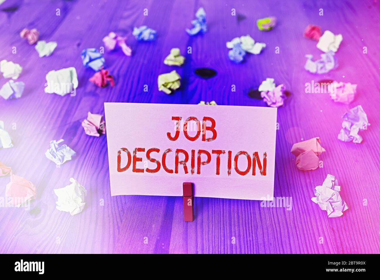Handwriting text Job Description. Conceptual photo a formal account of ...