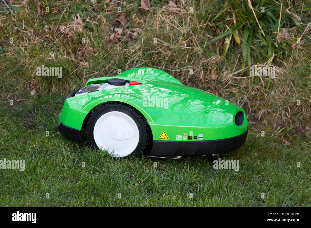 imow lawn mower automatic robotic mower Stock Photo