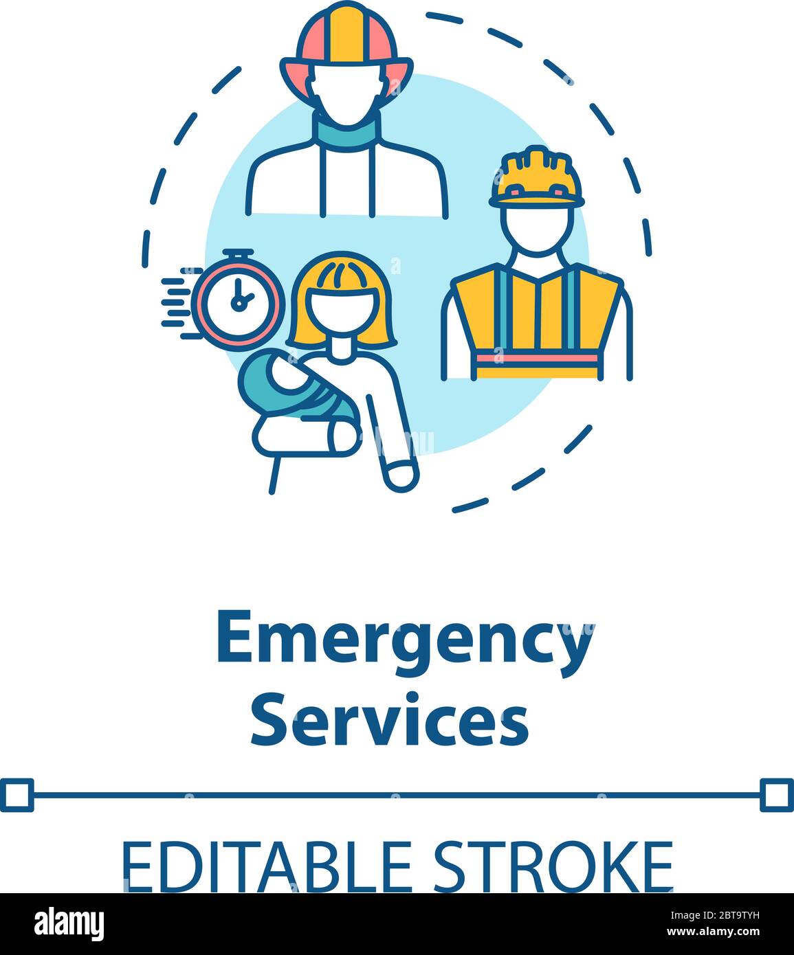 Emergency service concept icon Stock Vector Image & Art - Alamy
