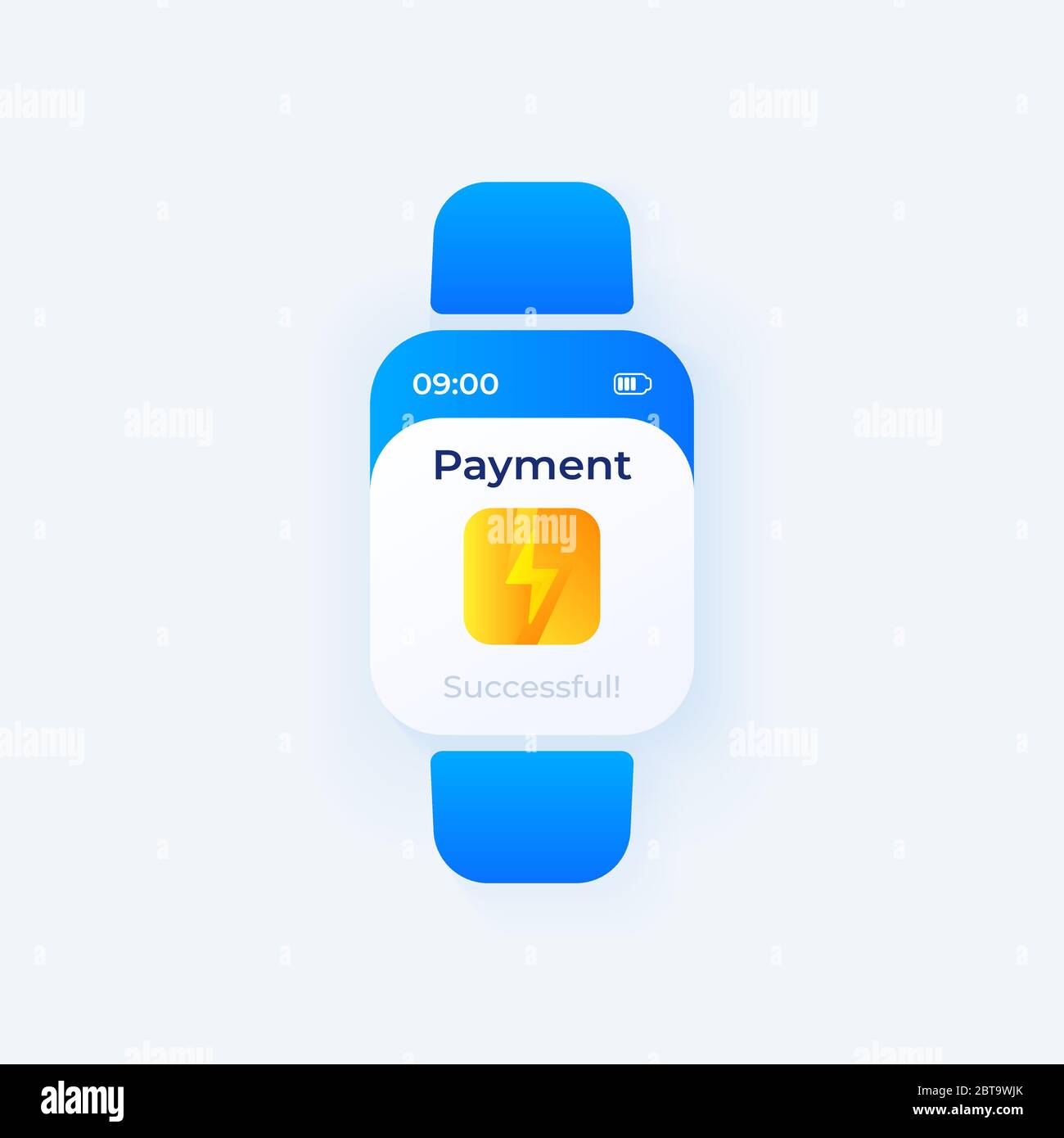 Payment transfer smartwatch interface vector template Stock Vector