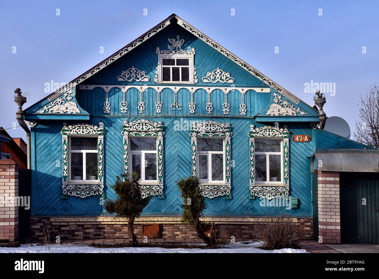 Siberian style home. Izba in Suzdal. Izba is a traditional Russian