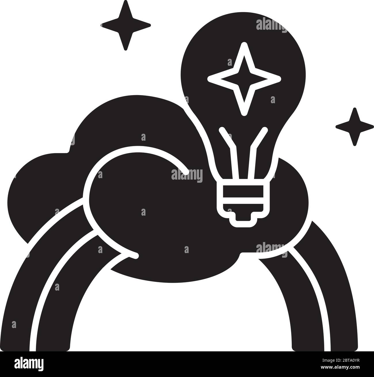 Inspiration black glyph icon Stock Vector Image & Art - Alamy