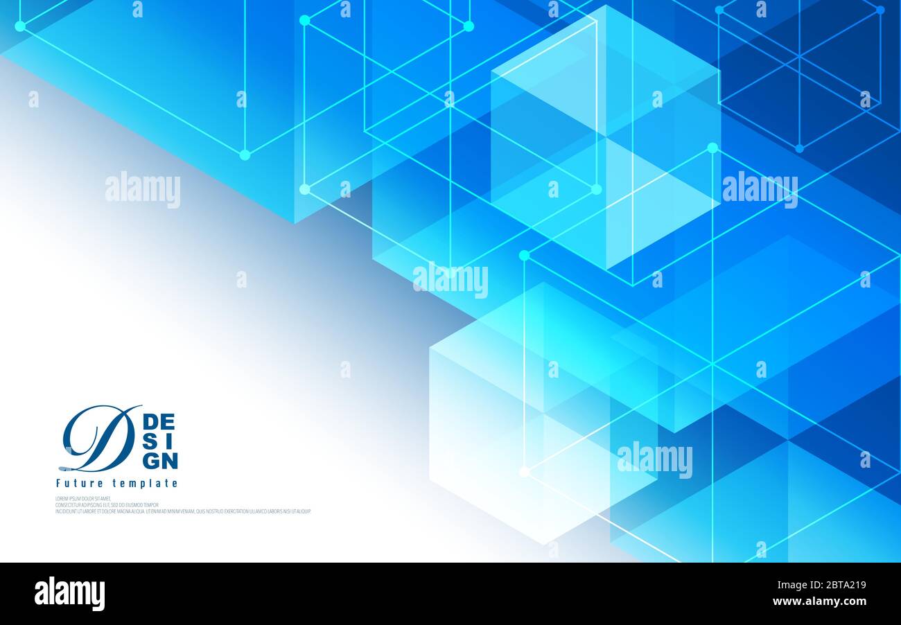 Geometric hexagon technology abstract background, Science futuristic ...