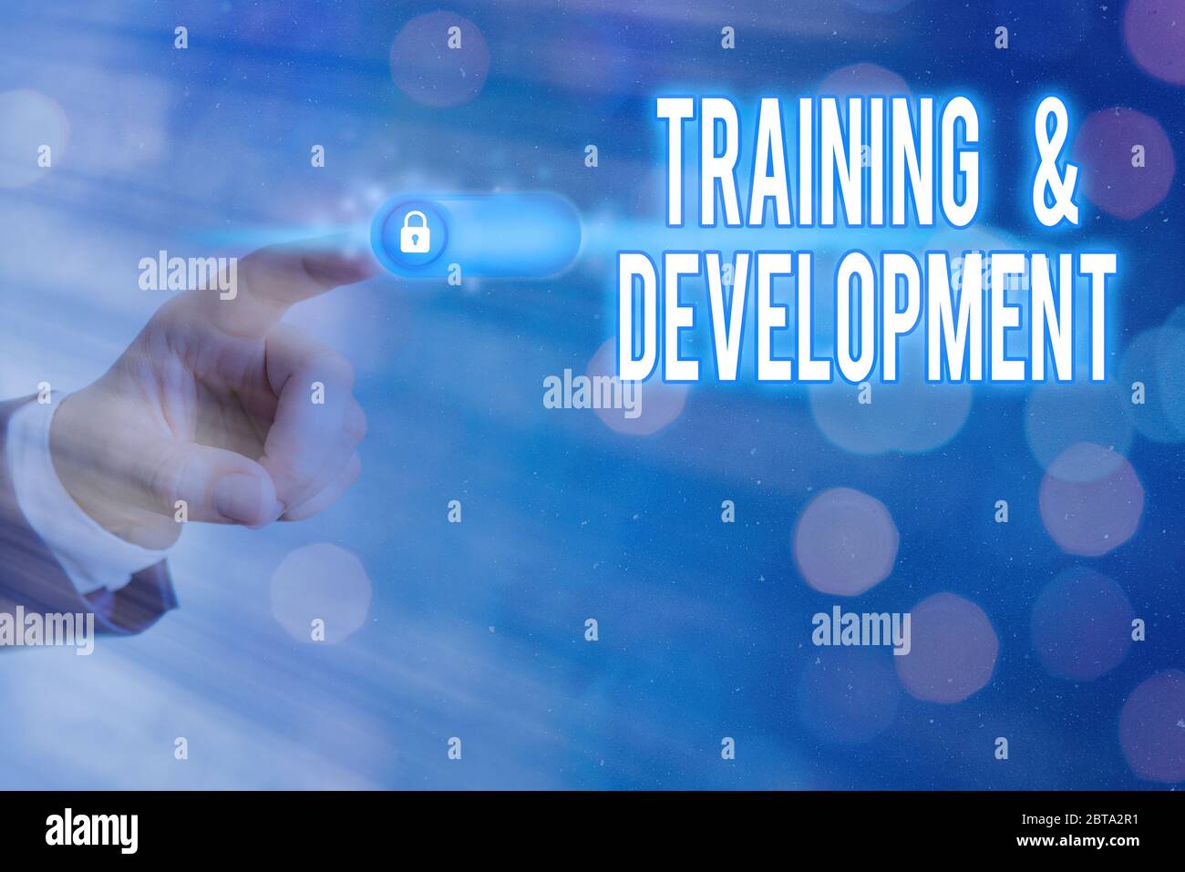 Comprehensive Training Symbolic Conceptual hand writing showing Training And Development. Concept ...