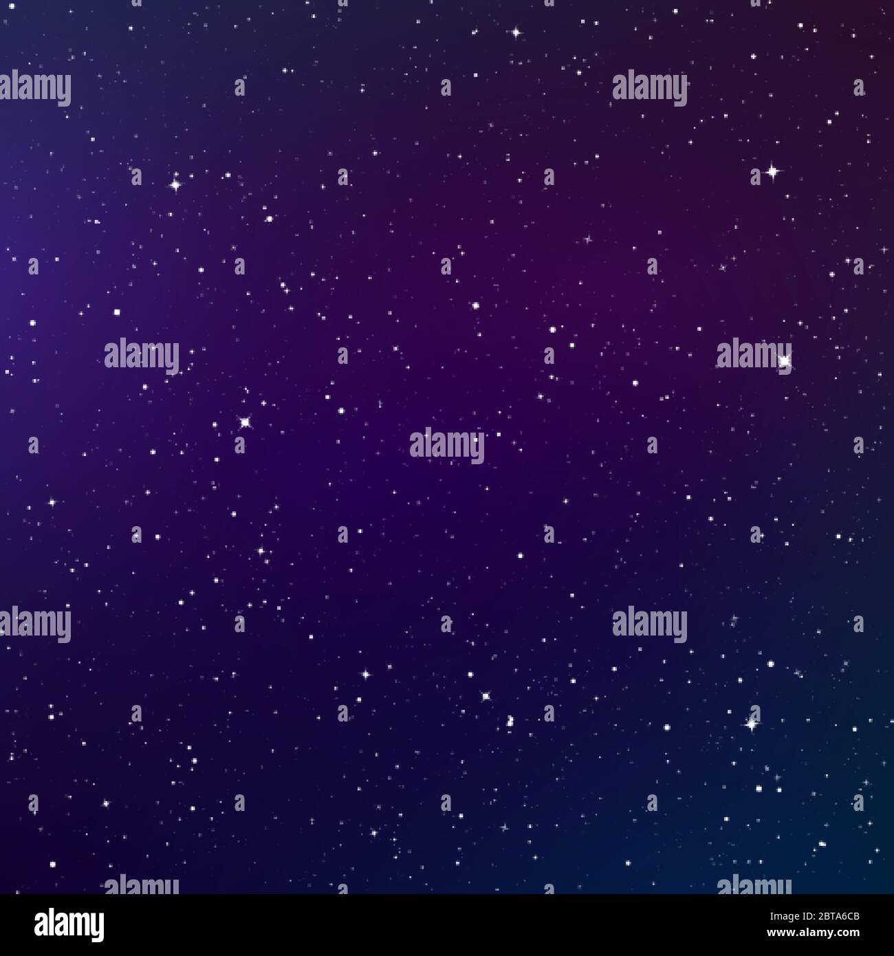 Dark night sky. Starry sky color background. Infinity space with shiny stars. Vector illustration Stock Vector