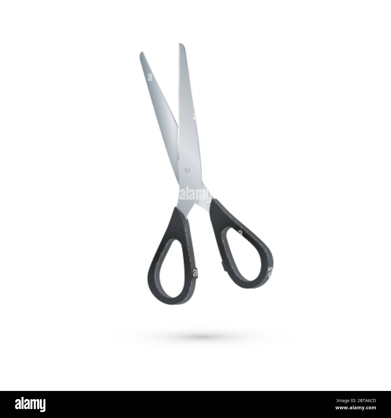 Scissors isolated on a white background. Open scissors. Vector Stock Vector
