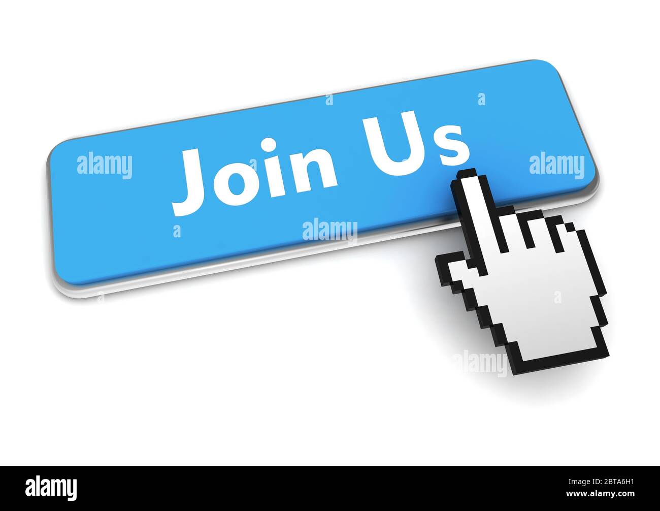 join us push button concept 3d illustration isolated Stock Photo - Alamy