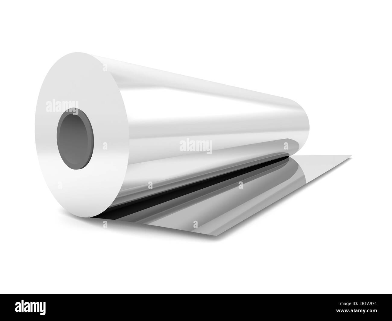 3D illustration of window film roll for reducing heat and glare from