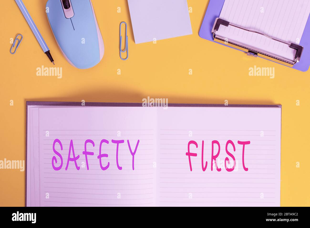 Safety First Write Up Writing note showing Safety First. Business concept for used to say ...