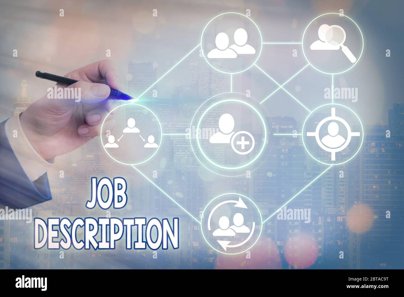 Text sign showing Job Description. Business photo text a formal account ...