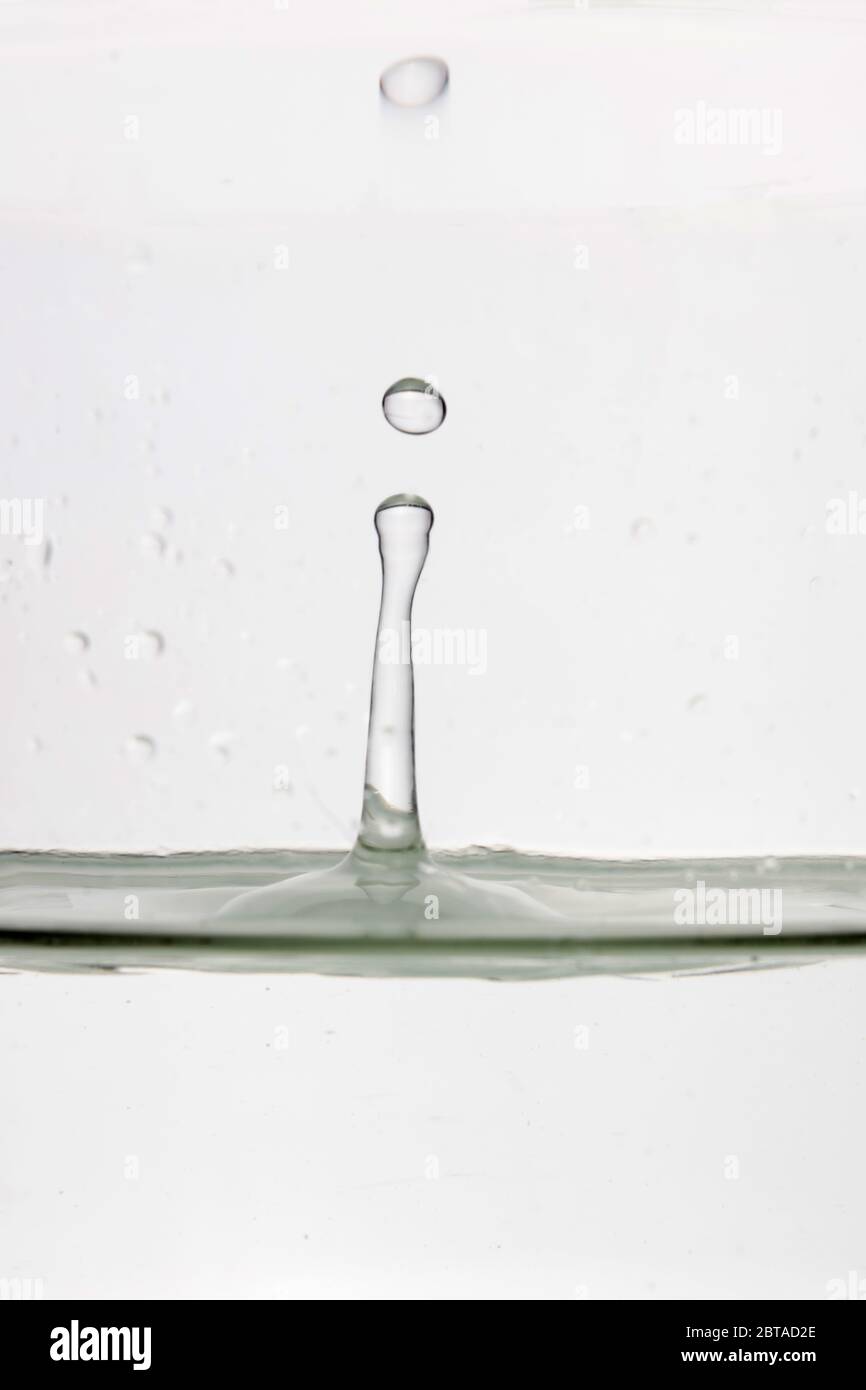 a fantastic photograph of a water droplet splash Stock Photo