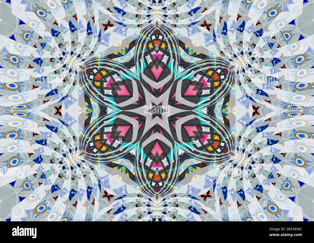 Mandalas inspired by the Cathedral Window Quilt by Viola Canady held by ...