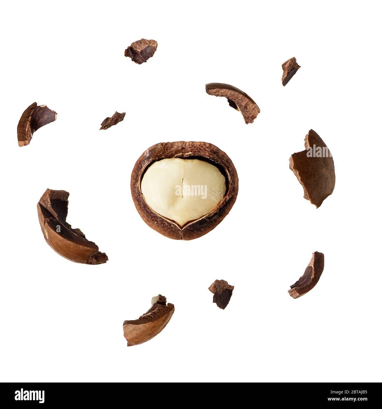 crushed macadamia nut Stock Photo