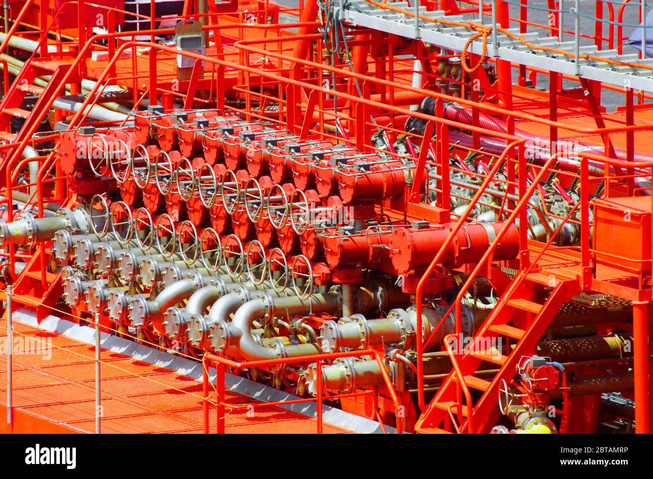Inside of oil and chemical tanker ship Stock Photo Alamy