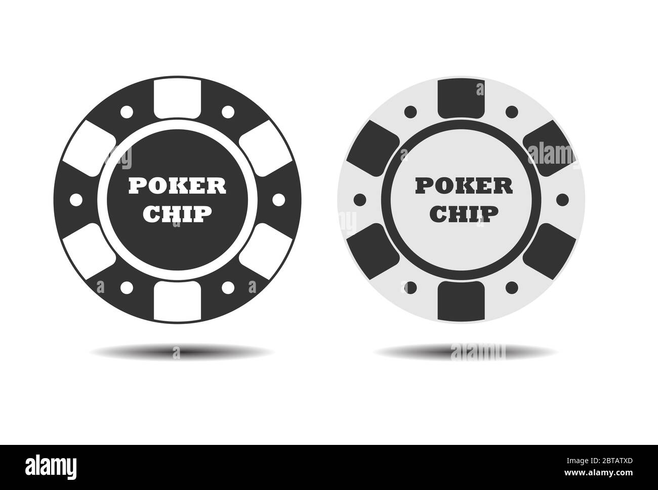 poker chip. Vector illustration. Gambling theme. Isolated on a white
