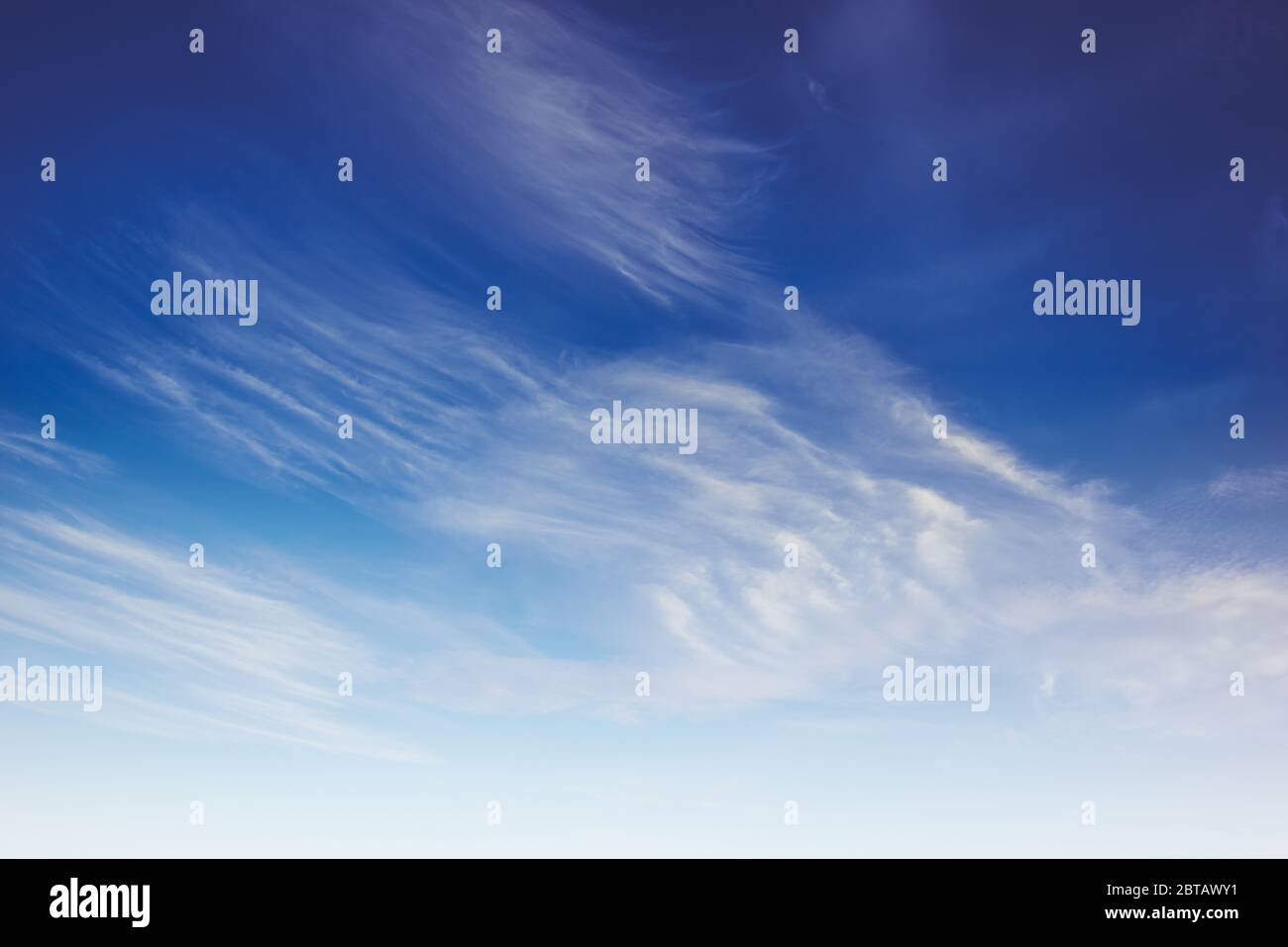 Clear blue sky and white clouds summer background Stock Photo - Alamy